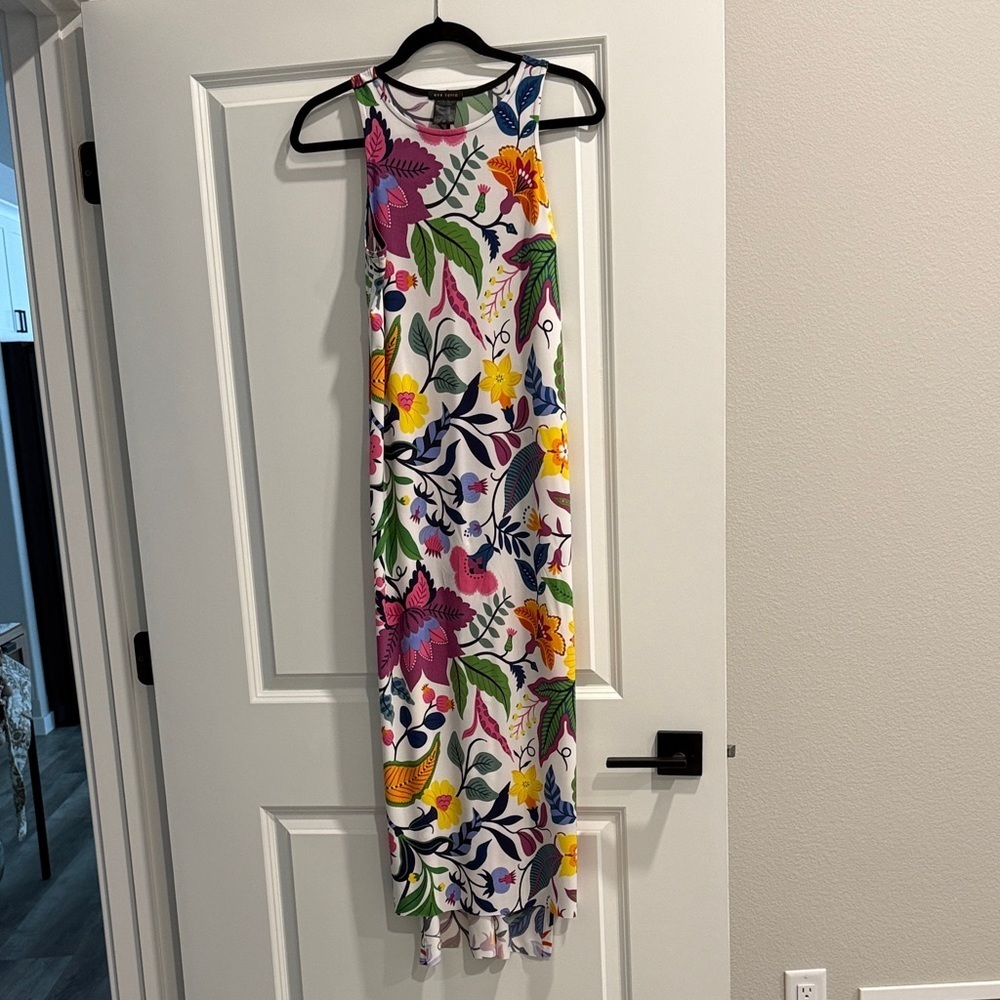 Eva Varro Floral Sleeveless Maxi Dress sz m